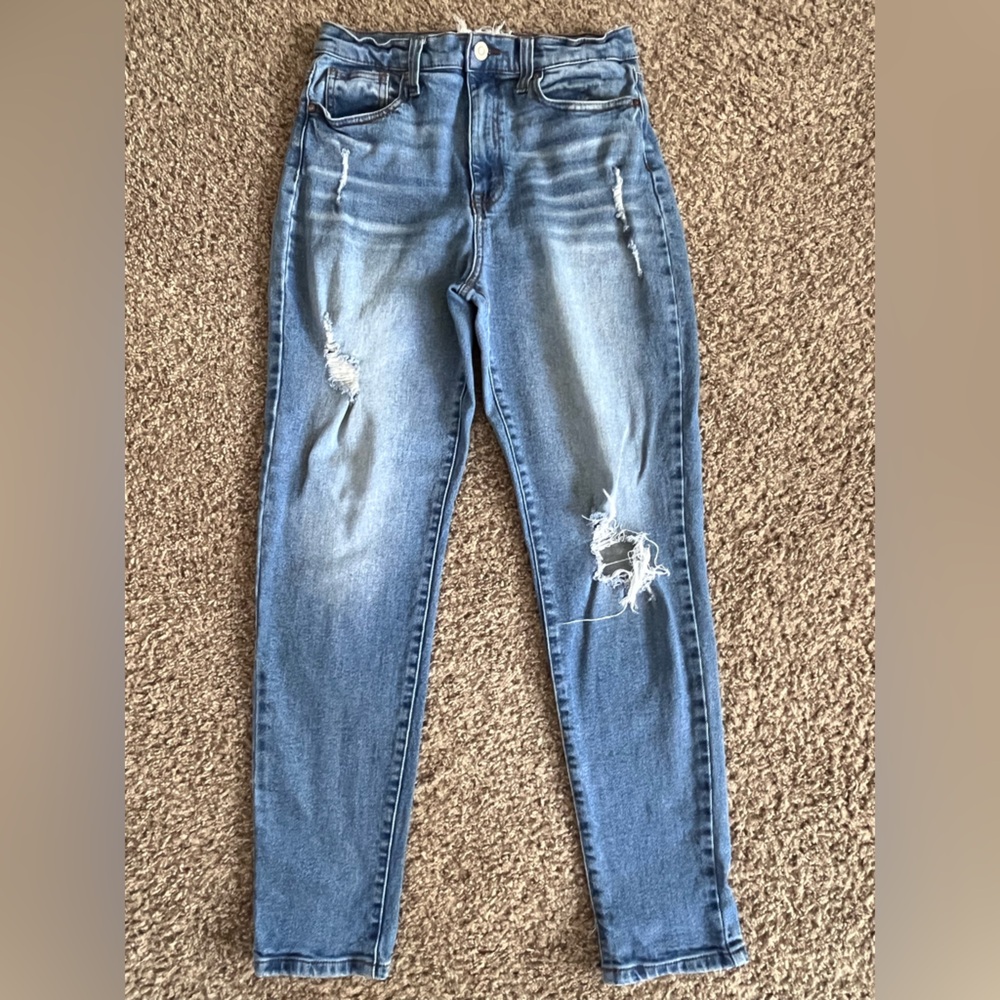 Altar’d State distressed jeans size 28/7 High Rise Straight Leg Jeans. 1217